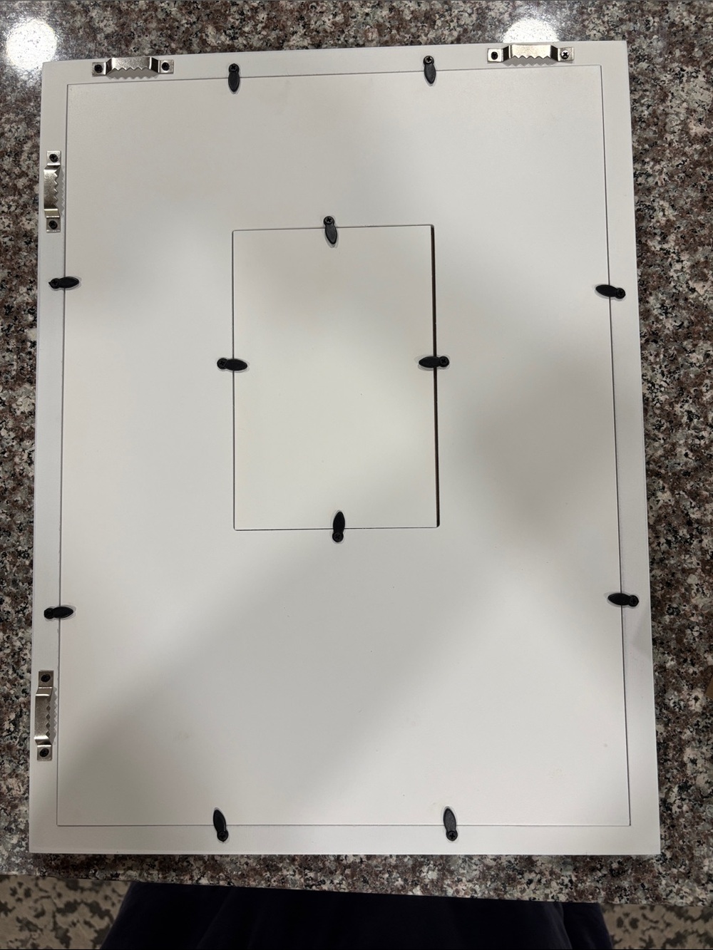 White Decorative Picture Frame with Inner Mat - Picture 3 of 4